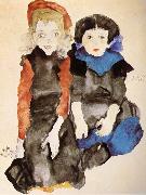 Egon Schiele Two Little Girls china oil painting artist